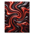 Fiery Red Swirl Abstract Rug
