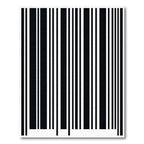 Monochrome Vertical Bar Code Rug