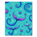 Aqua Mermaid Tail Swirl Rug
