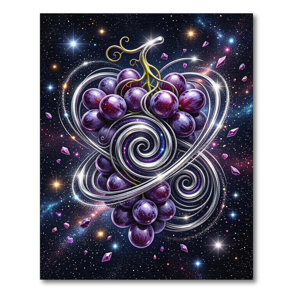 Celestial Violet Grape Spiral Cluster Rug