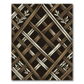 Brown Rustic Woven Lattice Vine Rug