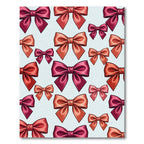 Charming Satin Bows in Coral Pink Rug