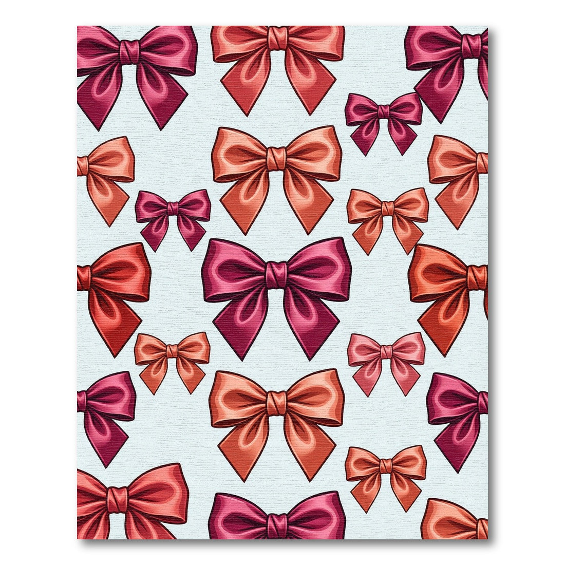 Charming Satin Bows in Coral Pink Rug