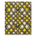 Golden Lattice Woven Citrine Geometric Rug