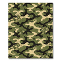 Classic Green Earthy Camouflage Organic Shape Rug