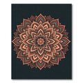 Terracotta Orange Medallion Mandala Art Rug