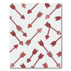 Red Cupid Arrows Scatter Rug