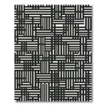Monochrome Abstract Intersecting Line Art Rug