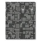 Monochrome Abstract Intersecting Line Art Rug