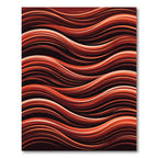 Fiery Red Wave Flow Rug