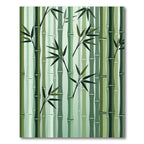 Serene Sage Bamboo Forest Art Rug