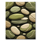 Natural Olive Stone Arrangement Rug