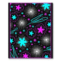 Vibrant Pink Cyan Starburst Explosion Rug