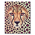 Vibrant Cheetah Face Animal Gem Spot Rug