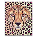 Vibrant Cheetah Face Animal Gem Spot Rug