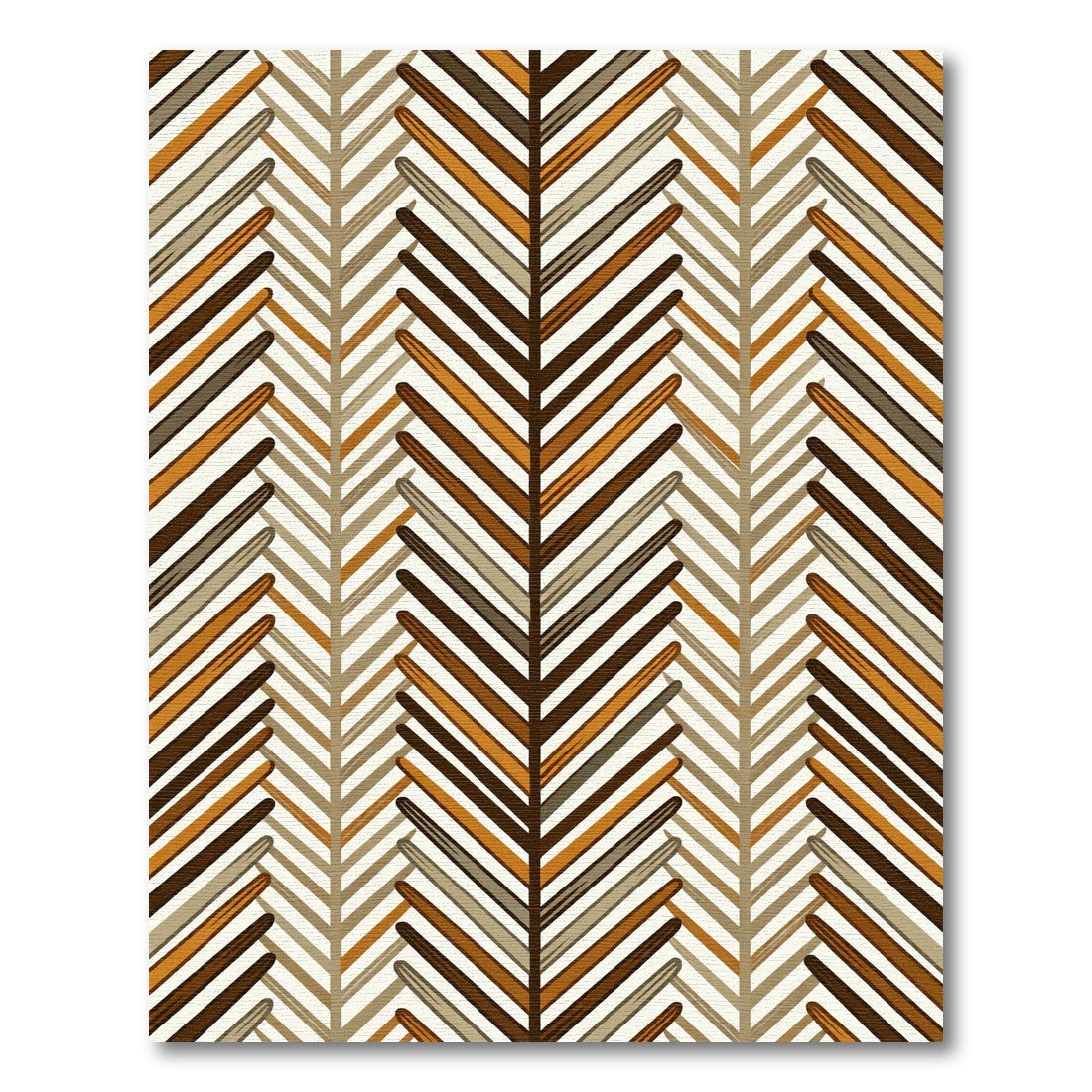 Earthy Tones Zigzag Chevron Rug