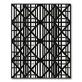Monochromatic Black White Geometric Grid Rug