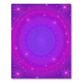Vibrant Purple Starburst Concentric Rug