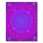 Vibrant Purple Starburst Concentric Rug