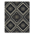 Dark Damask Medallion Diamond Rug