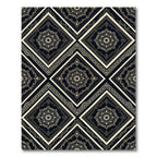 Dark Damask Medallion Diamond Rug