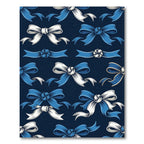 Classic Navy White Ribbon Bow Rug