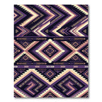 Purple Beige Geometric Diamond Tribal Rug