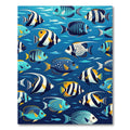 Aquatic Fish School Coral Reef Rug