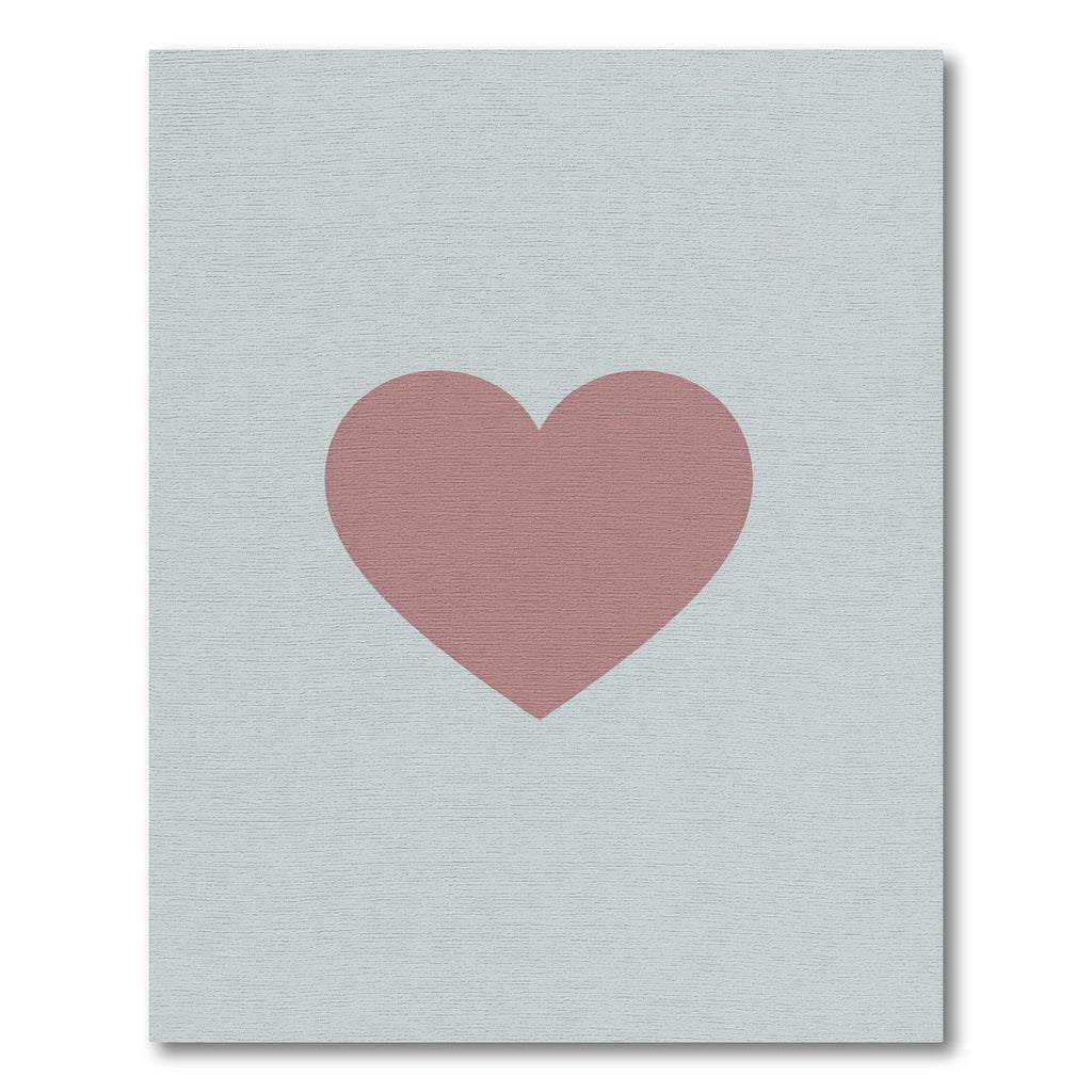 Dusty Rose Heart Centered Rug