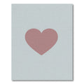 Dusty Rose Heart Centered Rug