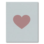 Dusty Rose Heart Centered Rug