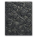 Elegant Black Silver Swirl Floral Rug