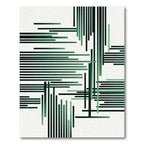 Emerald Green Linear Composition Rug