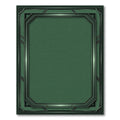 Deep Emerald Geometric Deco Border Rug