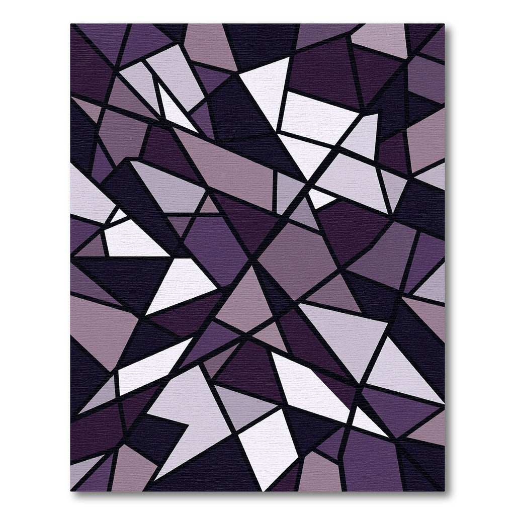 Purple Geometric Fragment Abstract Rug