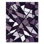 Purple Geometric Fragment Abstract Rug