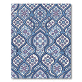Blue and Violet Ornate Floral Damask Rug