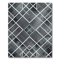 Monochromatic Geometric Smoke Abstract Rug