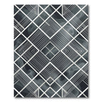 Monochromatic Geometric Smoke Abstract Rug