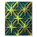 Emerald Gold Starburst Geometric Rug