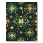 Atomic Retro Starburst Sage Gold Rug