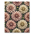 Blush and Cream Dhalia Floral Garden Rug