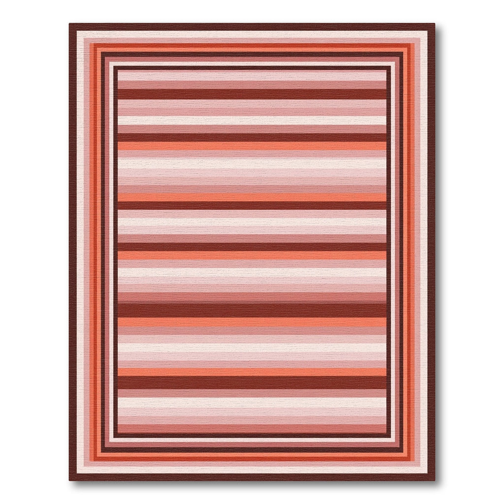 Warm Terracotta Gradient Stripe Rug