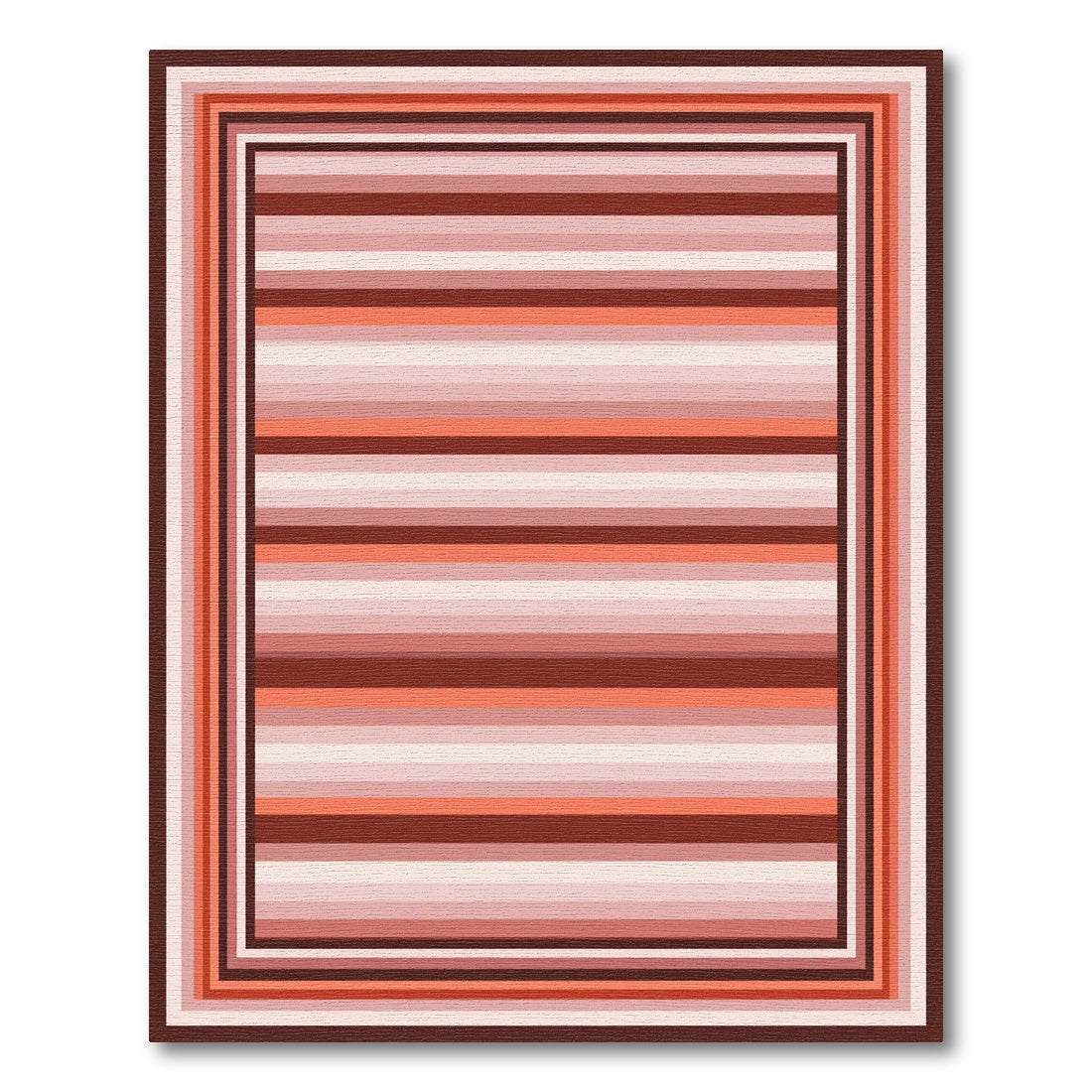 Warm Terracotta Gradient Stripe Rug