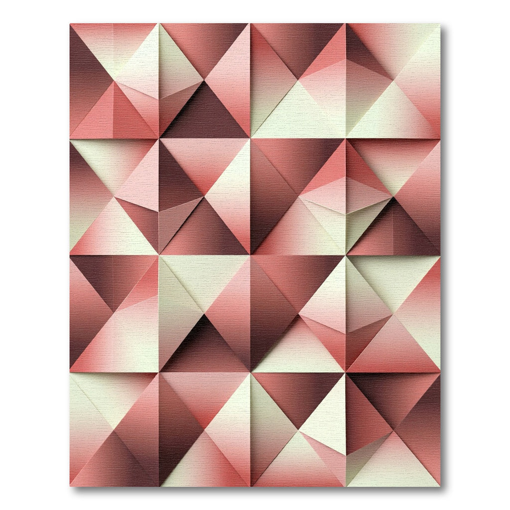 Rose Gold Geometric Facet Rug