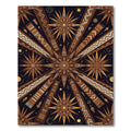 Golden Sunburst Starburst Ethnic Geometric Rug