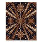 Golden Sunburst Starburst Ethnic Geometric Rug