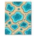 Abstract Teal Water Pond Ripples Rug