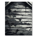 Monochromatic Grungy Wood Grain Splatter Rug