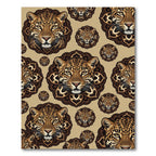 Majestic Leopard Mandala Brown Rug